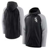Chicago White Sox Authentic Collection Performance Raglan Full-Zip Hoodie - Black/Gray | Nike