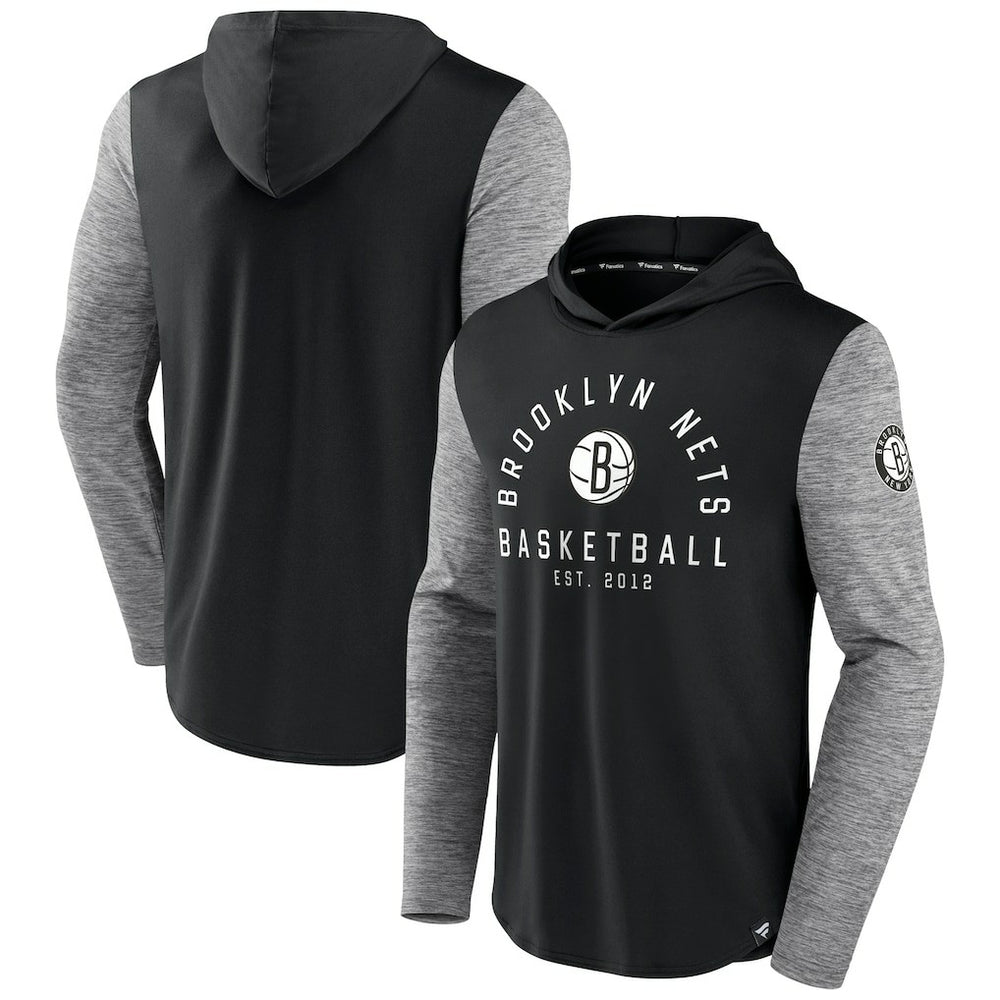 Brooklyn Nets Deep Rotation Performance Pullover Hoodie - Black/Heathered Charcoal | Fanatics sale