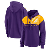 Los Angeles Lakers Women's Overslide Quarter-Zip Fleece Hoodie - Purple | Fanatics shop
