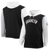 Brooklyn Nets Big & Tall Double Contrast Pullover Hoodie - Black/White | Fanatics sale