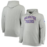 Philadelphia 76ers Hardwood Classics Big & Tall Throwback Pullover Hoodie - Heathered Gray | Mitchell & Ness discount