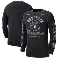 Brooklyn Nets Courtside Retro Elevated Long Sleeve T-Shirt - Black | Nike sale