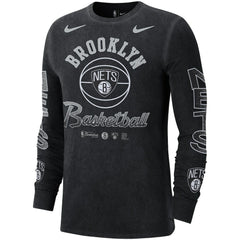 Brooklyn Nets Courtside Retro Elevated Long Sleeve T-Shirt - Black | Nike sale