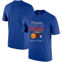 Philadelphia 76ers Courtside Splatter T-Shirt - Royal | Nike online