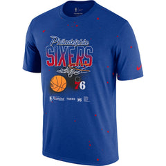 Philadelphia 76ers Courtside Splatter T-Shirt - Royal | Nike online