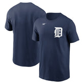 Detroit Tigers Cooperstown Collection Wordmark T-Shirt - Navy | Nike