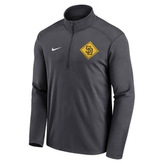 San Diego Padres Diamond Icon Pacer Performance Quarter-Zip Windbreaker Top - Anthracite | Nike