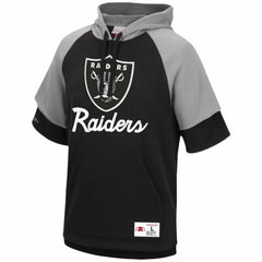 Las Vegas Raiders Home Advantage Raglan Short Sleeve Pullover Hoodie - Black cheap