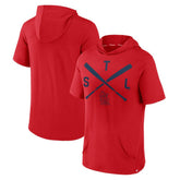 St. Louis Cardinals Iconic Rebel Short Sleeve Hooded Top - Red