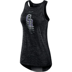 Colorado Rockies Women's Logo Fade High Neck Performance Tank Top - Black | Nike