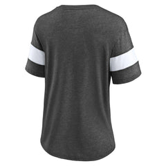San Francisco Giants Women's Wordmark V-Neck Tri-Blend T-Shirt - Heathered Charcoal