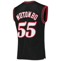 Dikembe Mutombo Philadelphia 76ers Hardwood Classics Swingman Jersey - Black | Mitchell & Ness on sale