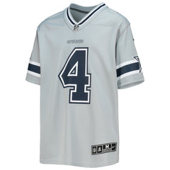 Dak Prescott Dallas Cowboys Youth Inverted Team Game Jersey - Silver | Nike discount