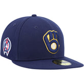 Milwaukee Brewers 9/11 Memorial Side Patch 59FIFTY Fitted Hat - Navy | New Era