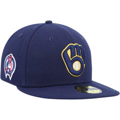 Milwaukee Brewers 9/11 Memorial Side Patch 59FIFTY Fitted Hat - Navy | New Era