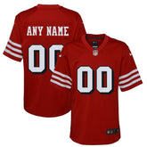 San Francisco 49ers Youth Alternate Custom Game Jersey - Scarlet | Nike for sale