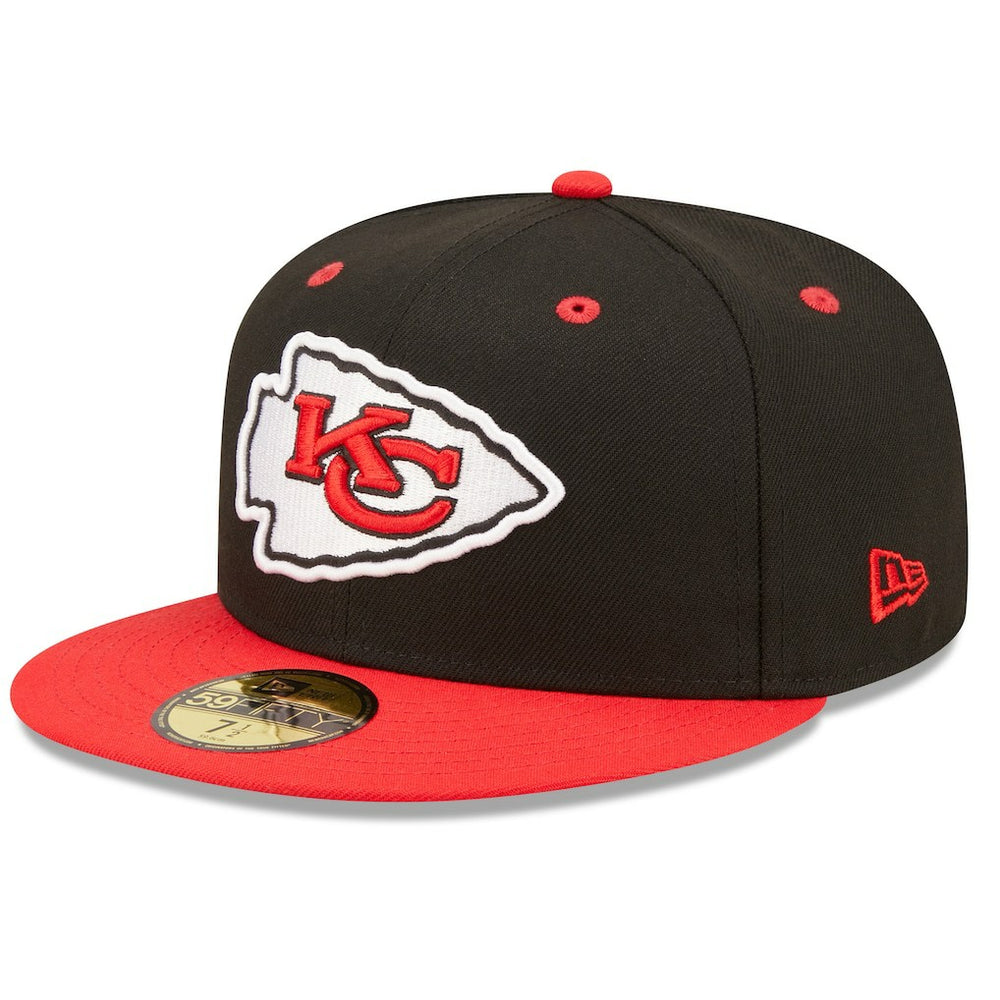Kansas City Chiefs New Era Flipside 2Tone 59FIFTY Fitted Hat - Black/Red sale