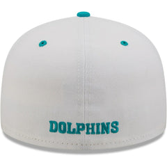 Miami Dolphins New Era Flipside 2Tone 59FIFTY Fitted Hat - White/Aqua cheap