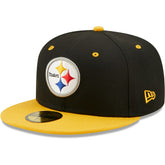 Pittsburgh Steelers New Era Flipside 2Tone 59FIFTY Fitted Hat - Black/Gold outlet