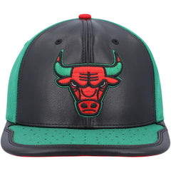 Chicago Bulls Day One Snapback Hat - Black/Green | Mitchell & Ness online