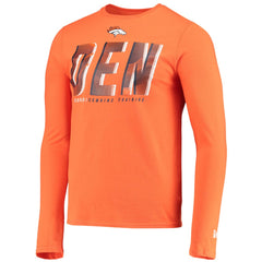Denver Broncos New Era Combine Authentic Static Abbreviation Long Sleeve T-Shirt - Orange discount