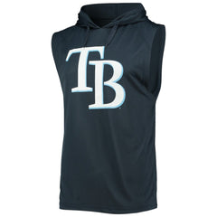 Tampa Bay Rays Stitches Sleeveless Pullover Hoodie - Navy