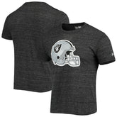 Las Vegas Raiders New Era Helmet Logo Tri-Blend T-Shirt - Black cheap