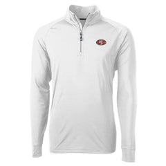 San Francisco 49ers Cutter & Buck Adapt Eco Knit Quarter-Zip Pullover Jacket - White discount