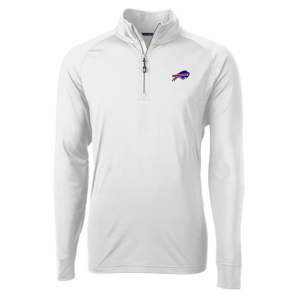 Buffalo Bills Cutter & Buck Adapt Eco Knit Quarter-Zip Pullover Jacket - White cheap