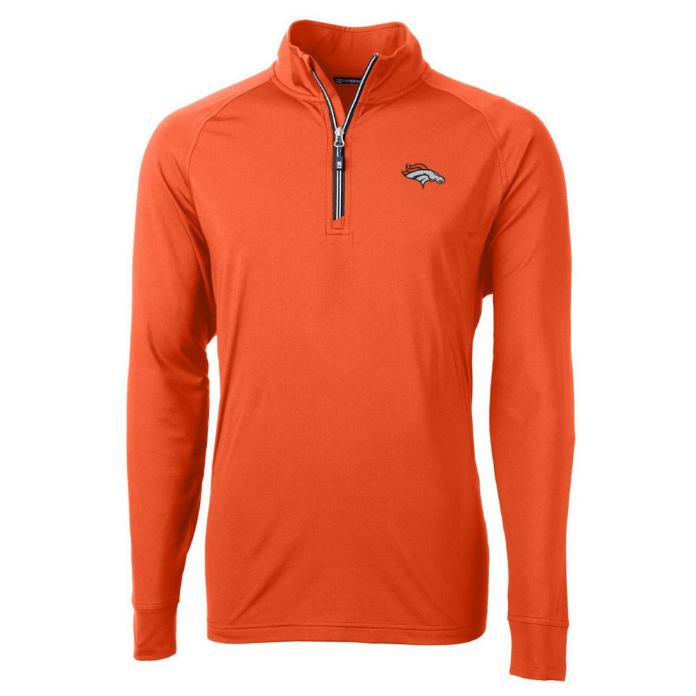 Denver Broncos Cutter & Buck Adapt Eco Knit Quarter-Zip Pullover Jacket - Orange outlet
