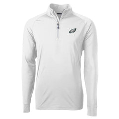 Philadelphia Eagles Cutter & Buck Adapt Eco Knit Quarter-Zip Pullover Jacket - White online