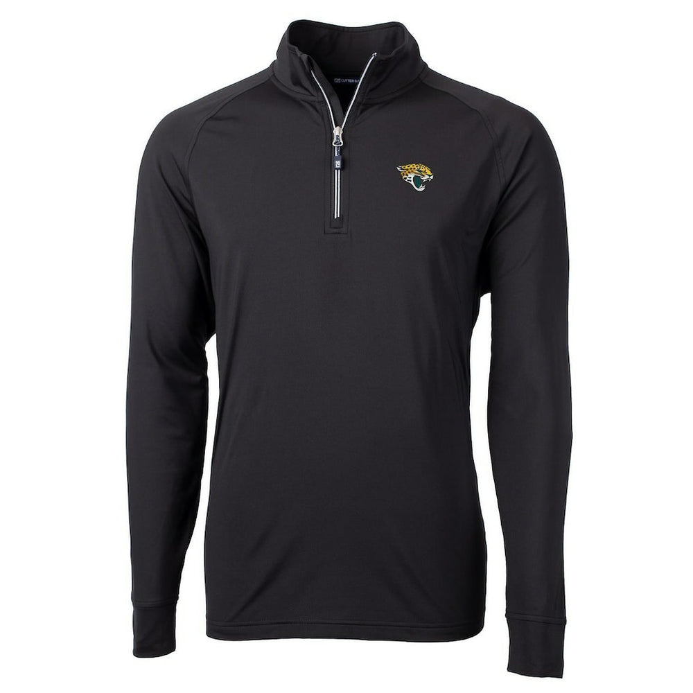 Jacksonville Jaguars Cutter & Buck Adapt Eco Knit Quarter-Zip Pullover Jacket - Black sale