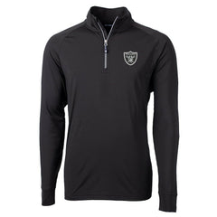 Las Vegas Raiders Cutter & Buck Adapt Eco Knit Quarter-Zip Pullover Jacket - Black outlet