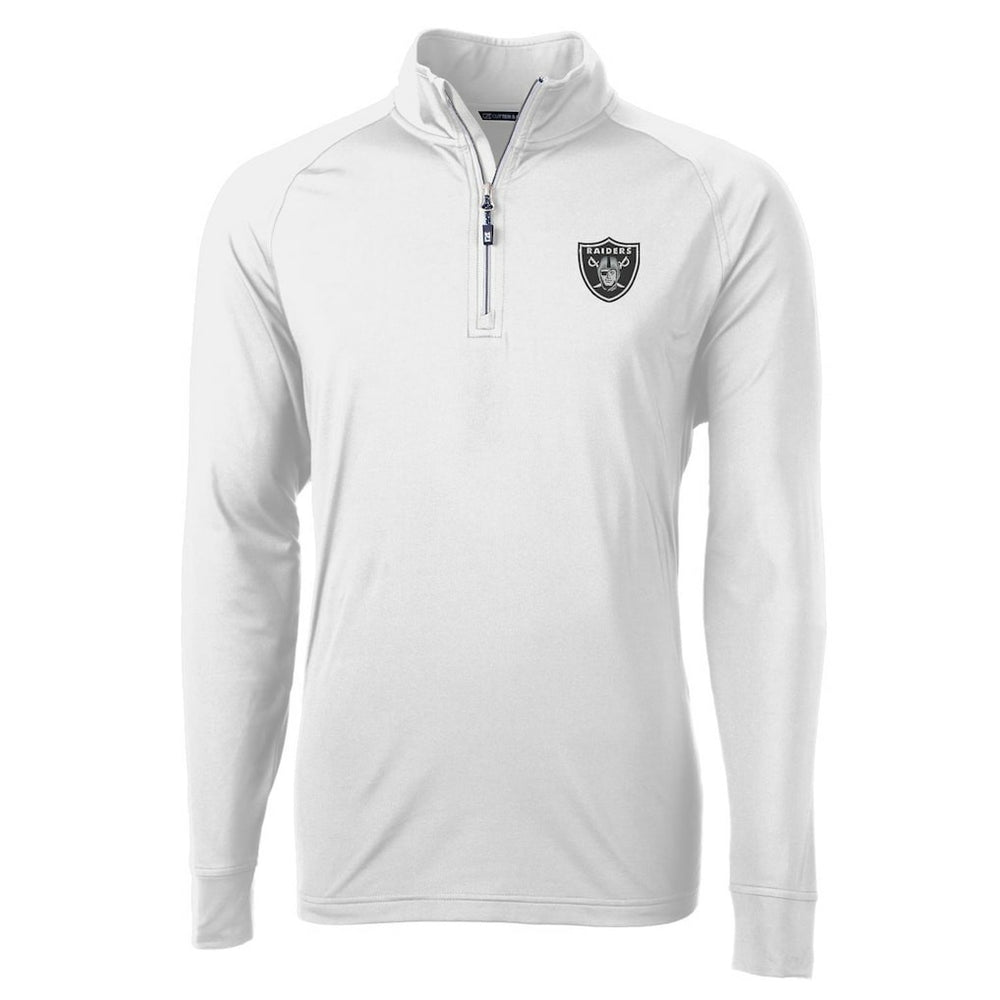 Las Vegas Raiders Cutter & Buck Adapt Eco Knit Quarter-Zip Pullover Jacket - White online