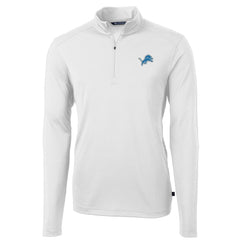 Detroit Lions Cutter & Buck Virtue Eco Pique Recycled Quarter-Zip Pullover Jacket - White sale