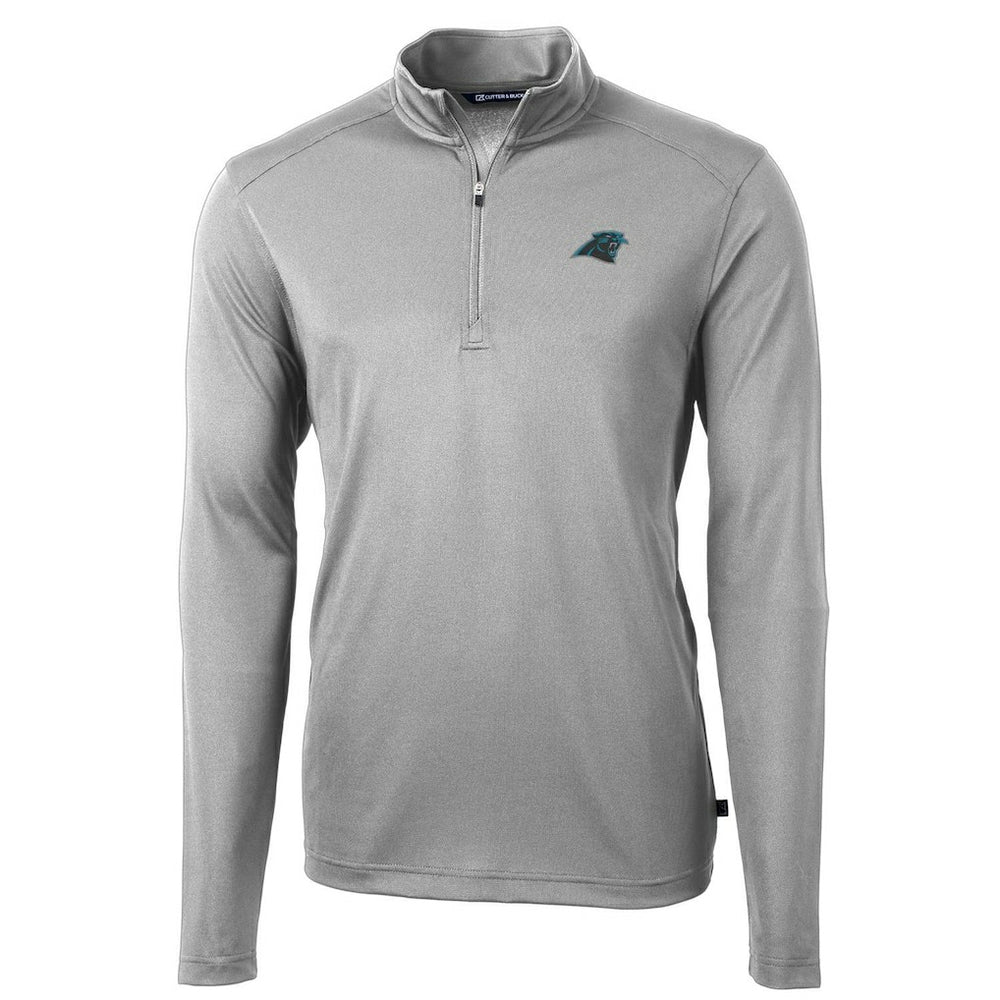 Carolina Panthers Cutter & Buck Virtue Eco Pique Recycled Quarter-Zip Pullover Jacket - Gray online