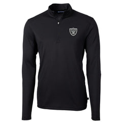 Las Vegas Raiders Cutter & Buck Virtue Eco Pique Recycled Quarter-Zip Pullover Jacket - Black outlet