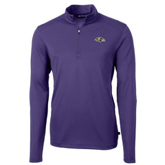 Baltimore Ravens Cutter & Buck Virtue Eco Pique Recycled Quarter-Zip Pullover Jacket - Purple on sale