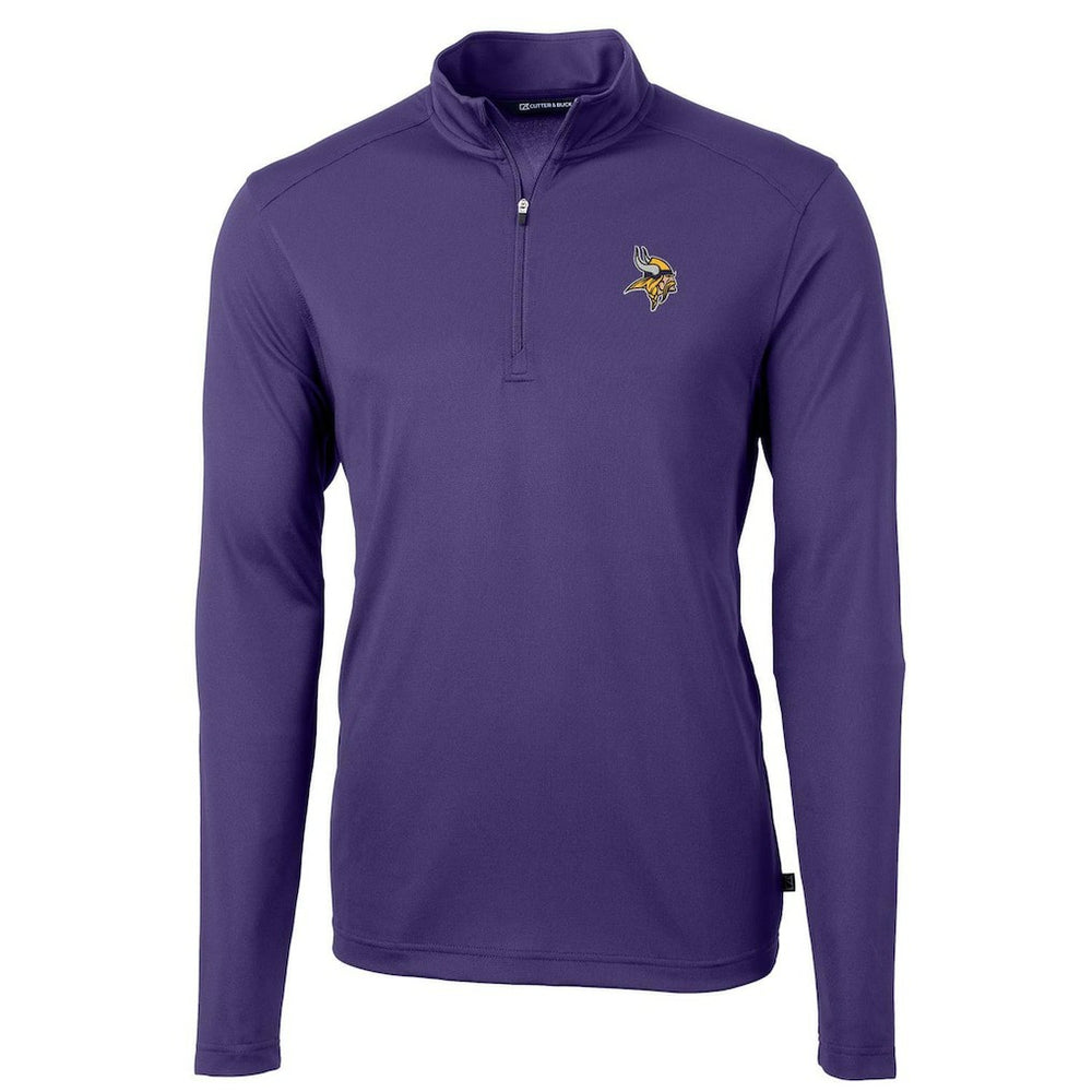 Minnesota Vikings Cutter & Buck Virtue Eco Pique Recycled Quarter-Zip Pullover Jacket - Purple sale