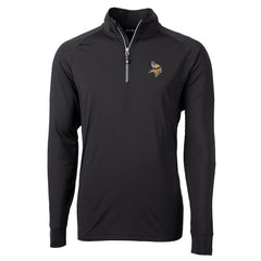Minnesota Vikings Cutter & Buck Big & Tall Adapt Eco Knit Quarter-Zip Pullover Jacket - Black cheap