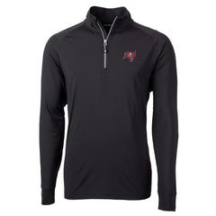 Tampa Bay Buccaneers Cutter & Buck Big & Tall Adapt Eco Knit Quarter-Zip Pullover Jacket - Black sale