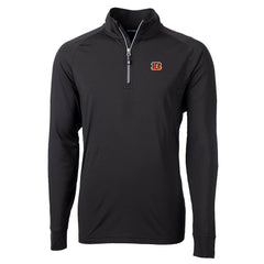 Cincinnati Bengals Cutter & Buck Big & Tall Adapt Eco Knit Quarter-Zip Pullover Jacket - Black outlet