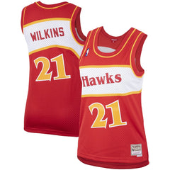 Dominique Wilkins Atlanta Hawks Women's Hardwood Classics Swingman Jersey - Red | Mitchell & Ness on sale