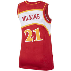 Dominique Wilkins Atlanta Hawks Women's Hardwood Classics Swingman Jersey - Red | Mitchell & Ness on sale