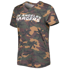 Justin Herbert Los Angeles Chargers Majestic Threads Women's Name & Number V-Neck Tri-Blend T-Shirt - Camo for sale