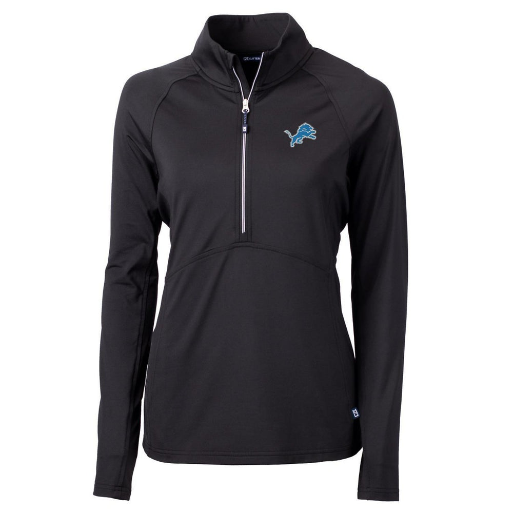 Detroit Lions Cutter & Buck Women's Adapt Eco Knit Half-Zip Pullover Jacket - Black discount