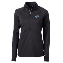 Detroit Lions Cutter & Buck Women's Adapt Eco Knit Half-Zip Pullover Jacket - Black discount