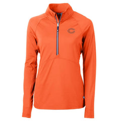Chicago Bears Cutter & Buck Women's Adapt Eco Knit Half-Zip Pullover Jacket - Orange online