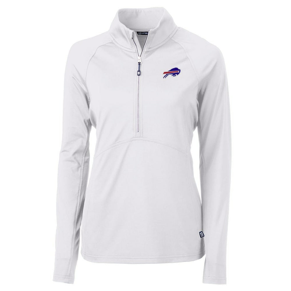 Buffalo Bills Cutter & Buck Women's Adapt Eco Knit Half-Zip Pullover Jacket - White cheap