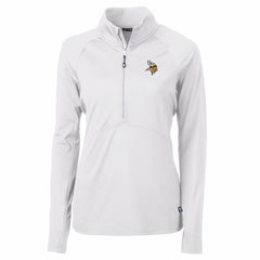 Minnesota Vikings Cutter & Buck Women's Adapt Eco Knit Half-Zip Pullover Jacket - White cheap
